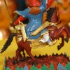 Tsiu Marpo Protector Statue – Hand-Painted Copper Tibetan Buddhist Sculpture (12cm)