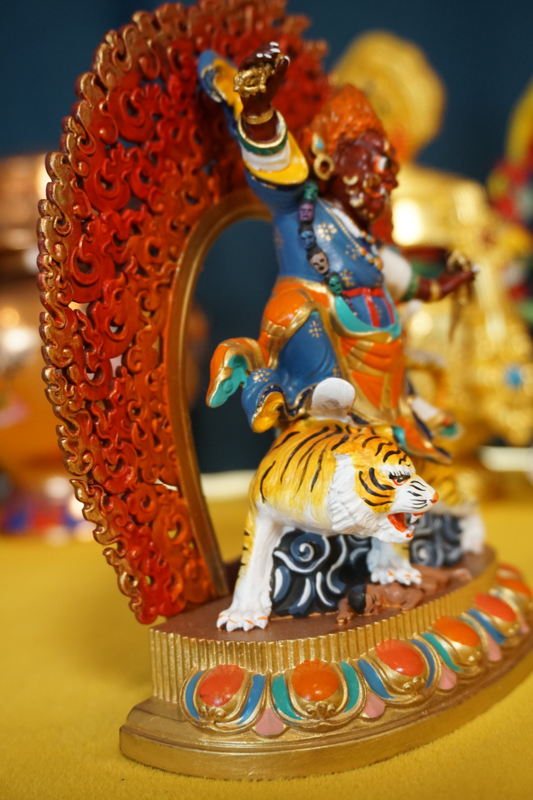 微信图片_20260807145249_244_11 Wrathful Guru Padmasambhava Statue – Hand-Painted Copper Tibetan Buddhist Sculpture (15cm)